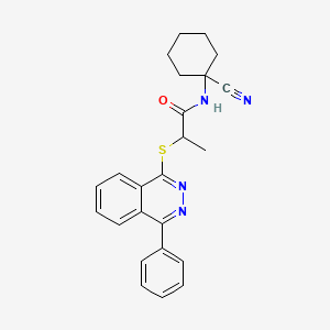 N-(1-cyanocyclohexyl)-2-(4-phenylphthalazin-1-yl)sulfanylpropanamide