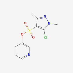 molecular formula C10H10ClN3O3S B3018744 Pyridin-3-yl 5-chloro-1,3-dimethylpyrazole-4-sulfonate CAS No. 647825-43-2