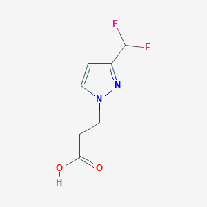 molecular formula C7H8F2N2O2 B3018745 3-[3-(difluoromethyl)-1H-pyrazol-1-yl]propanoic acid CAS No. 1856030-27-7