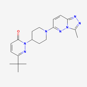 molecular formula C19H25N7O B3018751 6-Tert-butyl-2-[1-(3-methyl-[1,2,4]triazolo[4,3-b]pyridazin-6-yl)piperidin-4-yl]pyridazin-3-one CAS No. 2320177-56-6