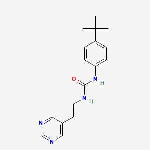 molecular formula C17H22N4O B3018758 1-(4-(Tert-butyl)phenyl)-3-(2-(pyrimidin-5-yl)ethyl)urea CAS No. 2034343-06-9
