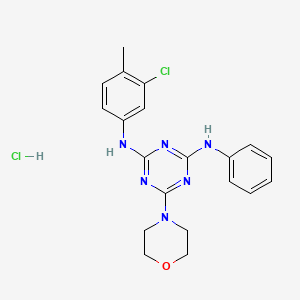 N2-(3-chloro-4-methylphenyl)-6-morpholino-N4-phenyl-1,3,5-triazine-2,4-diamine hydrochloride