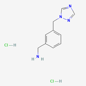 [3-(1H-1,2,4-triazol-1-ylmethyl)phenyl]methanamine dihydrochloride