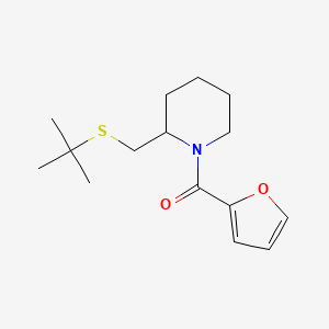molecular formula C15H23NO2S B3018777 (2-((Tert-butylthio)methyl)piperidin-1-yl)(furan-2-yl)methanone CAS No. 2034313-41-0