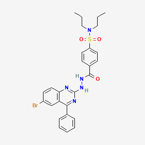 4-[[(6-bromo-4-phenylquinazolin-2-yl)amino]carbamoyl]-N,N-dipropylbenzenesulfonamide
