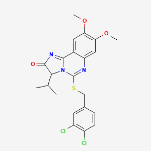 5-[(3,4-dichlorobenzyl)sulfanyl]-3-isopropyl-8,9-dimethoxyimidazo[1,2-c]quinazolin-2(3H)-one