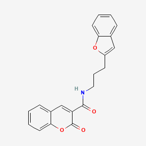 molecular formula C21H17NO4 B3018784 N-(3-(benzofuran-2-yl)propyl)-2-oxo-2H-chromene-3-carboxamide CAS No. 2309625-28-1