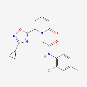 molecular formula C19H17ClN4O3 B3018788 N-(2-chloro-4-methylphenyl)-2-(6-(3-cyclopropyl-1,2,4-oxadiazol-5-yl)-2-oxopyridin-1(2H)-yl)acetamide CAS No. 1251543-76-6