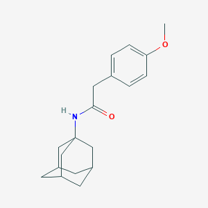 molecular formula C19H25NO2 B301879 N-(1-adamantyl)-2-(4-methoxyphenyl)acetamide 