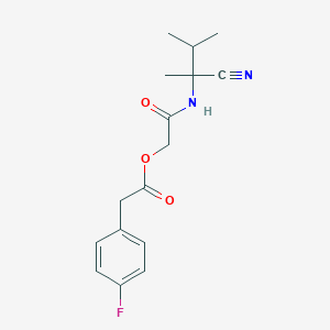 [(1-Cyano-1,2-dimethylpropyl)carbamoyl]methyl 2-(4-fluorophenyl)acetate