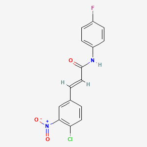 molecular formula C15H10ClFN2O3 B3018797 3-(4-chloro-3-nitrophenyl)-N-(4-fluorophenyl)acrylamide CAS No. 331461-62-2