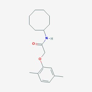 molecular formula C18H27NO2 B301880 N-cyclooctyl-2-(2,5-dimethylphenoxy)acetamide 
