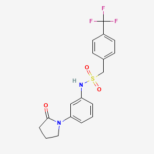 N-(3-(2-oxopyrrolidin-1-yl)phenyl)-1-(4-(trifluoromethyl)phenyl)methanesulfonamide