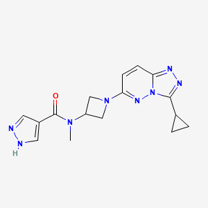 N-(1-{3-cyclopropyl-[1,2,4]triazolo[4,3-b]pyridazin-6-yl}azetidin-3-yl)-N-methyl-1H-pyrazole-4-carboxamide