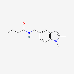 molecular formula C15H20N2O B3018805 N-[(1,2-dimethyl-1H-indol-5-yl)methyl]butanamide CAS No. 852136-97-1