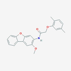 molecular formula C23H21NO4 B301881 2-(2,5-dimethylphenoxy)-N-(2-methoxydibenzo[b,d]furan-3-yl)acetamide 