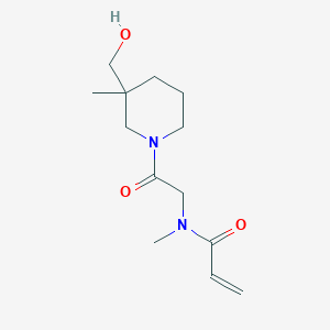 molecular formula C13H22N2O3 B3018810 N-[2-[3-(Hydroxymethyl)-3-methylpiperidin-1-yl]-2-oxoethyl]-N-methylprop-2-enamide CAS No. 2361762-83-4