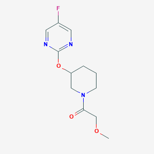 molecular formula C12H16FN3O3 B3018812 1-(3-((5-氟嘧啶-2-基)氧)哌啶-1-基)-2-甲氧基乙酮 CAS No. 2034577-24-5
