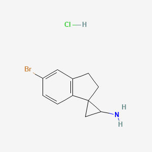 5'-Bromo-2',3'-dihydrospiro[cyclopropane-1,1'-indene]-3-amine hydrochloride