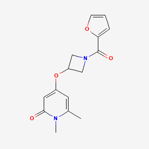 4-((1-(furan-2-carbonyl)azetidin-3-yl)oxy)-1,6-dimethylpyridin-2(1H)-one