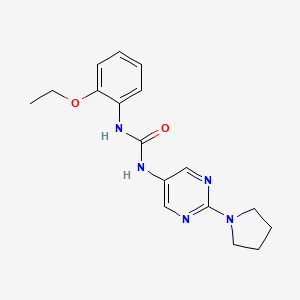 molecular formula C17H21N5O2 B3018834 1-(2-Ethoxyphenyl)-3-(2-(pyrrolidin-1-yl)pyrimidin-5-yl)urea CAS No. 1396785-74-2
