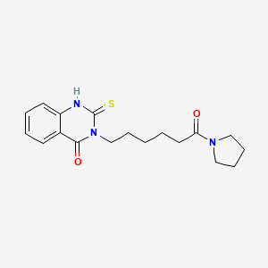 3-(6-oxo-6-pyrrolidin-1-ylhexyl)-2-sulfanylidene-1H-quinazolin-4-one