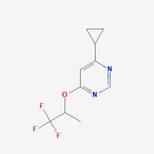 4-Cyclopropyl-6-[(1,1,1-trifluoropropan-2-yl)oxy]pyrimidine