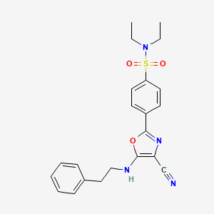 4-(4-cyano-5-(phenethylamino)oxazol-2-yl)-N,N-diethylbenzenesulfonamide