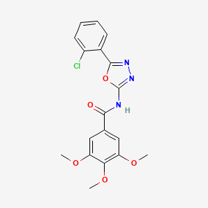 molecular formula C18H16ClN3O5 B3018849 N-(5-(2-氯苯基)-1,3,4-恶二唑-2-基)-3,4,5-三甲氧基苯甲酰胺 CAS No. 865249-40-7