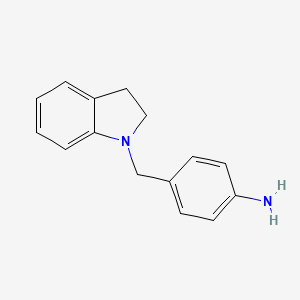 molecular formula C15H16N2 B3018851 4-(2,3-dihydro-1H-indol-1-ylmethyl)aniline CAS No. 925905-07-3