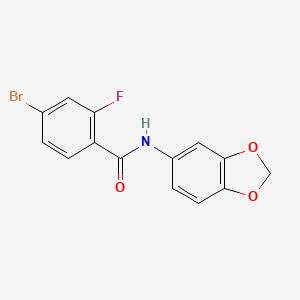 N-(benzo[d][1,3]dioxol-5-yl)-4-bromo-2-fluorobenzamide