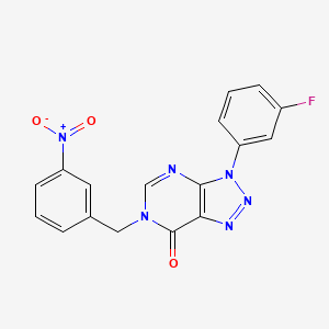 molecular formula C17H11FN6O3 B3018858 3-(3-Fluorophenyl)-6-[(3-nitrophenyl)methyl]triazolo[4,5-d]pyrimidin-7-one CAS No. 893936-85-1