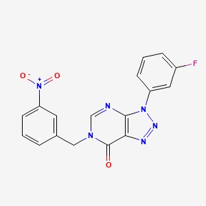 molecular formula C17H11FN6O3 B3018858 3-(3-氟苯基)-6-[(3-硝基苯基)甲基]三唑并[4,5-d]嘧啶-7-酮 CAS No. 893936-85-1