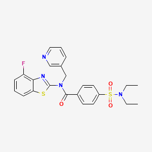 molecular formula C24H23FN4O3S2 B3018860 4-(N,N-二乙基磺酰基)-N-(4-氟苯并[d]噻唑-2-基)-N-(吡啶-3-基甲基)苯甲酰胺 CAS No. 895011-10-6