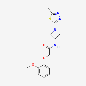2-(2-Methoxyphenoxy)-N-[1-(5-methyl-1,3,4-thiadiazol-2-yl)azetidin-3-yl]acetamide