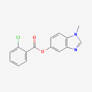 molecular formula C15H11ClN2O2 B3018864 1-methyl-1H-benzo[d]imidazol-5-yl 2-chlorobenzoate CAS No. 1351613-86-9