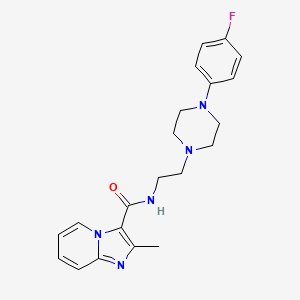 molecular formula C21H24FN5O B3018871 N-(2-(4-(4-氟苯基)哌嗪-1-基)乙基)-2-甲基咪唑并[1,2-a]吡啶-3-甲酰胺 CAS No. 1209409-99-3