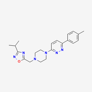 3-(4-methylphenyl)-6-(4-{[3-(propan-2-yl)-1,2,4-oxadiazol-5-yl]methyl}piperazin-1-yl)pyridazine