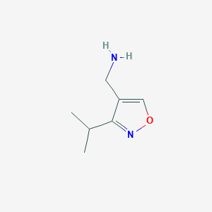 molecular formula C7H12N2O B3018894 [3-(Propan-2-yl)-1,2-oxazol-4-yl]methanamine CAS No. 1487355-27-0