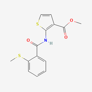 molecular formula C14H13NO3S2 B3018895 Methyl 2-(2-(methylthio)benzamido)thiophene-3-carboxylate CAS No. 896351-37-4