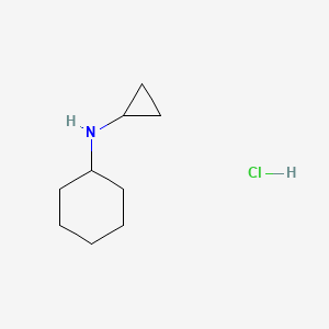 molecular formula C9H18ClN B3018896 N-cyclopropylcyclohexanamine hydrochloride CAS No. 824-82-8; 874-64-6