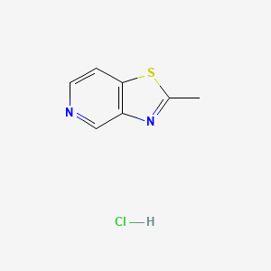 molecular formula C7H7ClN2S B3018897 2-Methyl-[1,3]thiazolo[4,5-c]pyridine hydrochloride CAS No. 1082684-56-7