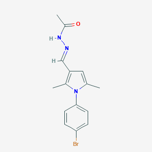 molecular formula C15H16BrN3O B301890 N'-{[1-(4-bromophenyl)-2,5-dimethyl-1H-pyrrol-3-yl]methylene}acetohydrazide 