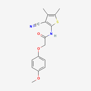 N-(3-cyano-4,5-dimethylthiophen-2-yl)-2-(4-methoxyphenoxy)acetamide