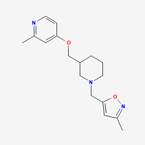 2-Methyl-4-({1-[(3-methyl-1,2-oxazol-5-yl)methyl]piperidin-3-yl}methoxy)pyridine