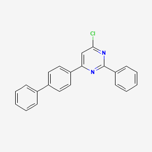 molecular formula C22H15ClN2 B3018911 4-([1,1'-Biphenyl]-4-yl)-6-chloro-2-phenylpyrimidine CAS No. 1689538-58-6
