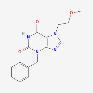 molecular formula C15H16N4O3 B3018922 3-benzyl-7-(2-methoxyethyl)-2,3,6,7-tetrahydro-1H-purine-2,6-dione CAS No. 554423-81-3