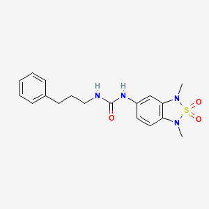 1-(1,3-Dimethyl-2,2-dioxido-1,3-dihydrobenzo[c][1,2,5]thiadiazol-5-yl)-3-(3-phenylpropyl)urea