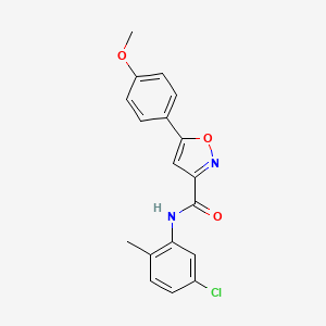 molecular formula C18H15ClN2O3 B3018931 N-(5-chloro-2-methylphenyl)-5-(4-methoxyphenyl)-1,2-oxazole-3-carboxamide CAS No. 898482-25-2