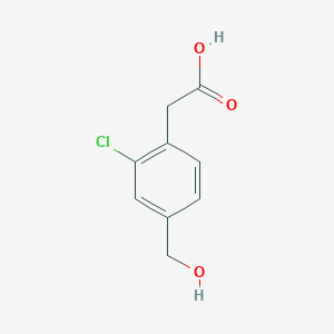 molecular formula C9H9ClO3 B3018938 2-[2-Chloro-4-(hydroxymethyl)phenyl]acetic acid CAS No. 1780298-68-1